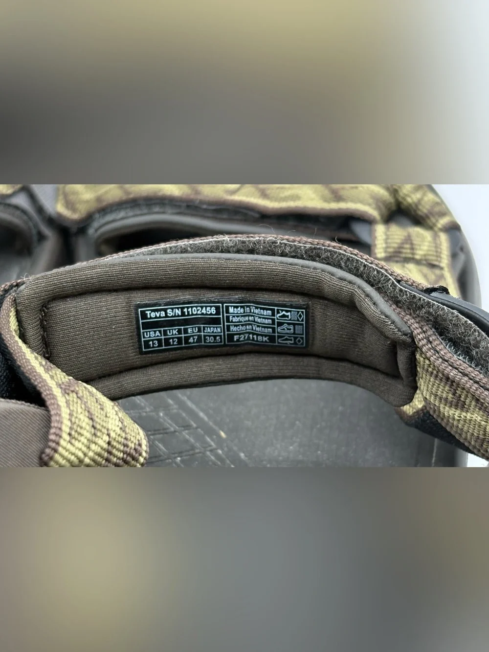 Teva Terra Fi Lite Men’s Sport Sandals Olive Hiking Trail Outdoor Adjustable